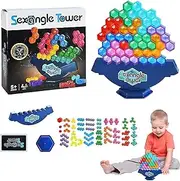 Tower Balance Game, Hexagonal Building Blocks Puzzle, Educational Toys for Kids, Learning Activities, Party Supplies