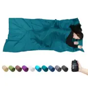 Silk Sleeping Bag Liner, Silk Sleep Sheet, Sack, Extra Wide 87"x43", Lightwei...