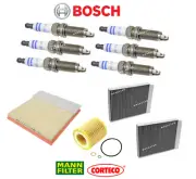 OEM Spark Plug & Air Oil AC Cabin Filter Tune up Kit 10pcs for BMW 535i xDrive (for: BMW)