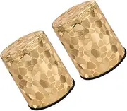 SUPVOX 2Pcs Leather Dice Cup Cylindrical Cheating Dice Box for Ktv Fun Games Safe Design with Golden Pieces Pattern