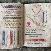 DIY Stitch Book with Tools Set, Embroidery Felt Book with Needle and Thread, Sewing Praticing Stitches, 86/128 Sewing Patterns for Beginners, Unique Embroidery Craft Gift (B-10 Pages)