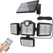 Solor Lights Outdoor 198LED 2024 Multifunctional Solar Lights Outdoor Indoor - Super Bright LED Floodlights with Motion Sensor (1Pack)