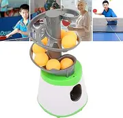 Kid Beginners Ping Pong Automatic Machine, 15 Balls Ping Pong Ball Launcher Exerciser Robot Training Machine for Outdoor Portable Kids Ping Pong Beginner Lover Green