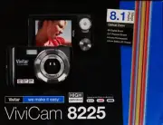 New Vivitar Digital Camera Vivicam 8225 8.1MP Black in Sealed Box with 32Gb SD