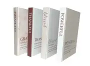 Set of 4 Motivational Coffee Table Books - Decorative Hardcover Book Stack -