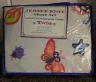 Divatex Jersey Knit Sheet Set Twin Child Butterfly & Ladybugs NIP
