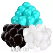 Teal Graduation Party Decorations 2024/Teal Turquoise Black Balloons/Teal