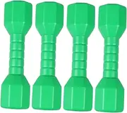 HOMOBABE 4Pcs Octagonal Dumbbells Safe Plastic Fitness Equipment for Bright Green Exercise for Outdoor Activities for Kindergarten Dance Performance