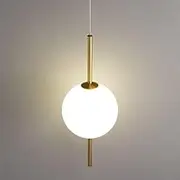 LED Globe Pendant Lighting Ceiling Fixture Modern Hanging Lamp Gold Metal Droplight(1-Light)
