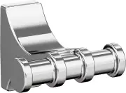 Amerock BH3605026 | Chrome Double Robe Hook | 2-15/16 In. (75 Mm) Length Towel H