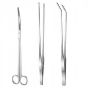 Aquarium Tool Kit Aquatic Plant Tweezers Scissors Auto Fish Feeder Tank - 3pcs