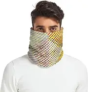 [Caihoyu] Fleece Linked Winter Neck Gaiter for Women Men Winter Soft Thick Warm Fleece Lined Neck Warmer Men Women Cold Weather Outdoor Sports Yellow Plaid abstract Scottish Plaid Check, Multicolor