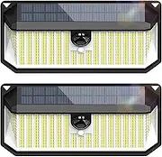RisetoFame Solar Lights Outdoor, 466 LED Super Bright Motion Sensor Wall Light with 270°Wide Angle & 3 Modes, IP65 Waterproof Solar Powered Security Light for Patio Garden Garage Porch (2-Pack)