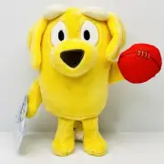 Bluey Friends Plush Toy Dog Lucky the Golden Labrador 19cm Holding Football