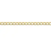 9kt Yellow Gold Silver Infused 55cm Curb Necklace