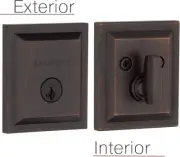 Baldwin Square Torrey Pines Smartkey Deadbolt Door Lock Venetian Bronze