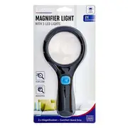 Lytworx 62141 Batteries Includ Magnifier with 3 LED Lights In PDQ 185x90x25mm