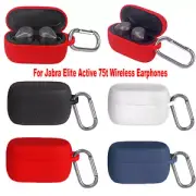 Silicone Case Cover Box Skin with Buckle for Jabra Elite Active 75t Earphones HY