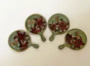 Jay Strongwater Set Of 4 Small Enameled and Jeweled Mirrors- Party Favors /Gifts