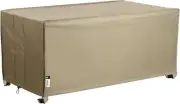 Patio Deck Box Cover, 63X30 Inch Fire Pit Cover with Straps and Handles, Waterpr