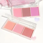 3 Colors Blush Palette Natural Brighten Face Blusher Powder Blusher Makeup