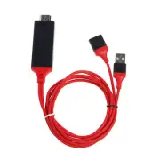 USB HDMI Audio Video Cable Screen Share Adapter for IPhone 12 13 14 Ipad To TV