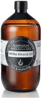 Australian Wholesale Oils White Mineral Oil, Unscented, Carrier Oil, 1000ml