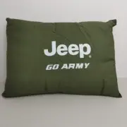 Jeep Go Army Travel Pillow Dark Olive Green 13"x9"
