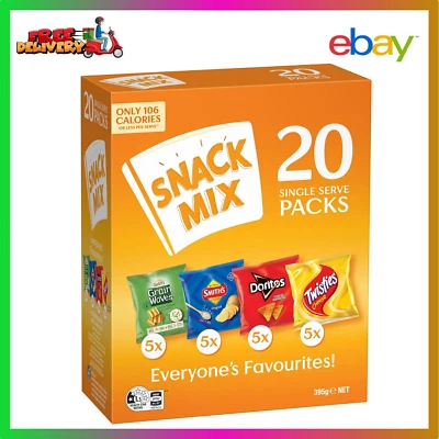 Smith's Potato Chips Snack Mix Variety MULTIPACK 20 Pack Au Free Shipping