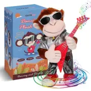 Dancing Monkey Plush Toy, Stuffed Toys, Dancing Singing, Body Shaking, and Gu...