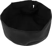 [LIGIGWASH] Chef Hat Round Unisex Kitchen Chef Hat for Cooking Bakery Restaurant Use Comfortable Cloth Material Elegant Classic Design for Professionals Black