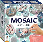 Mosaic Rock Art Box Set - DIY Mosaic Crafting for Adults - Tiles and Tools Included - Step-by-Step Projects - Creative Arts and Crafts