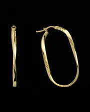 18K Italian Gold Twisted Hoops