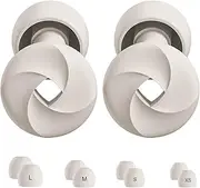 Premium Noise Reduction Earplugs - Ear Plugs - Comfortable & Effective Hearing Protection for Sleep, Snoring, Noise Sensitivity, Studying, and Travel - Flexible Silicone Soft Reusable - 4 Sizes L, M, S, XS - (Starlight)