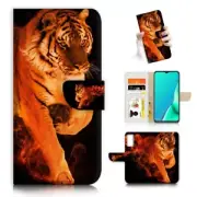 ( For Oppo A54 / A74 5G ) Wallet Flip Case Cover AJ24058 Tiger