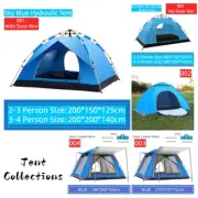 Blue Tents Collections Family Hiking Camping Beach Canvas Ripstop Firm 5 Styles