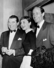 Jack Hawkins Audrey Hepburn and her husband Mel Ferrer attend a fi- Old Photo