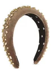 Lele Sadoughi Mixed Shape Padded Headband - Light Brown ONE SIZE