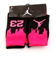 Nike Jordan Jumpman Black & Pink Crew Socks 2 in Package Little Boy's 10C-3Y