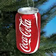 Coke COCA COLA Icy Glitter Ornament COCA COLA SHARE A COKE w/ SANTA