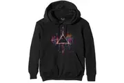 Pink Floyd Unisex Adult Dark Side Of The Moon Splattered Hoodie (Black/Pink) (S)