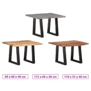 Coffee Table with Live Edges Side Sofa Table Multi Colours Acacia Wood vidaXL