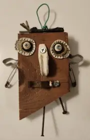 Artwork Original Found Objects Assemblage "Miss Pointy Toe" 2024 Pearl Cantrel