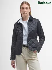 Barbour® Black Deveron Diamond Quilt Lightweight Jacket (AD0313) | $315