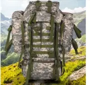 Tactical Army Military Camo 80L Trekking Survival Bug Out Bag Backpack Rucksack