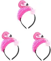 3 Pcs Flamingo Headband for Boys and Girls Party Outfit Accessory Flamingo Hat Headband for Toddlers Girls Teens for Festivals Activities
