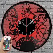 LED Vinyl Clock Chip 'n' Dale LED Light Vinyl Record Wall Clock Home Decor 1077