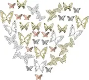 DRESSOOS 40pcs Womens Nail Charms Butterfly Art Ornaments for Manicure DIY Lightweight and Eye Catching for Nail Art Phone Cases and Crafts