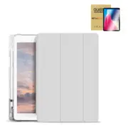 StylePro combo, iPad 10th and 11th generation folio case with screen-protector, grey.
