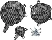 Engine Guard Fit for Kawasaki ER-6N 2006-2016 ER6F 2006-2016 Motorcycles Engine Cover Protective Case Guard Crash Bar(Carbon Fiber appeara)